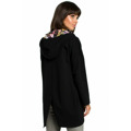B091 Mikina na zip Oversized - černá (3213752) - 2