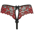 Sexy tanga V-10018 černá/červená - Axami (3546182) - 4