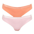 Tanga 2pcs QD3695E-CDJ oranžovorůžová - Calvin Klein (3145401) - 1