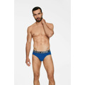 Pánské slipy Bone 40355-MLC Dark Grey Melange-Blue - Henderson (3530880) - 3