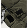 Dlouhá dámská péřová bunda v khaki barvě (AG3-3038) (3605293) - 3