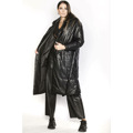 Černá oversize bunda z ekologické kůže (AG1-J9080) (3531903) - 2