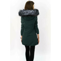 Zeleno-šedá voděodolná dámská bunda parka (m-923) (3124751) - 3