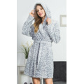Dámský župan krátký s kapucí Leopard grey (2943043) - 1