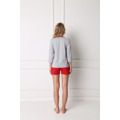 Pyžamo Cookie Short Grey-Red - Aruelle (3490390) - 2