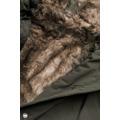 Prošívaná dámská zimní bunda v khaki barvě s kožešinou (m-137) (3056453) - 4