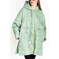 Dámská prošívaná oversize bunda v mátové barvě s kapucí (ag5-010) (3165633) - 5