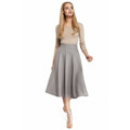 M302 Midi skater sukně - šedá (3585826) - 1