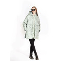 Dámská prošívaná oversize bunda v mátové barvě s kapucí (ag5-010) (3165633) - 1