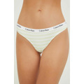 Dámská tanga D1617E 5XE bílá/žlutá - Calvin Klein (3617295) - 1