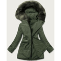 Khaki teplá oboustranná dámská zimní bunda (w610big) (3505699) - 6