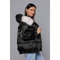 Černá krátká oversize bunda (H-1109-01) (3588062) - 5