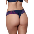 Krajková tanga V-9418 modrá - Axami (3546230) - 4
