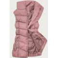 Růžová péřová dámská vesta (5M719-46) (3558862) - 1