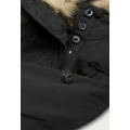Černá dámská prošívaná zimní bunda s kožešinou (m-137) (3056452) - 3