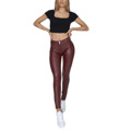 Dámské kalhoty Hugz Black Faux Leather Mid Waist - HUGZJEANS (1751048) - 1