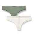 Dámské brazilské kalhotky 2 pack 163337 1A223 - 75910 - zelená/bílá - Emporio Armani (3063837) - 1