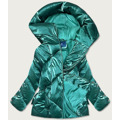 Zelená metalická krátká dámská zimní bunda puffer (omdl-022) (2907118) - 1