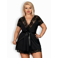 Elegantní župan 810 - PEI black XXL -  Obsessive (1606109) - 3