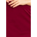 Elegantní dámské šaty v bordó barvě s výstřihem model 7213743 (1160332) - 6