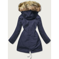 Ciepła kurtka zimowa damska granatowa (w629big) (3505700) - 3