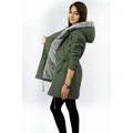 Dámská bunda parka v khaki barvě pro přechodné období (w806) (2942916) - 4