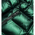 Zelená dámská prošívaná bunda s kapucí (xw817x) (3040684) - 3