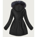 Wodoodporna parka damska na futerku czarno-szara (m-933) (2971171) - 3