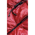 Lesklá červená vesta s kapucí (B8025-4) (3505608) - 3