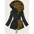 Černo/žlutá oboustranná dámská bunda parka (W703BIG) (3091646) - 1