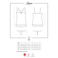 Elegantní košilka Miamor chemise tyrkys - Obsessive (1259506) - 2