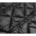 Černá dlouhá dámská prošívaná bunda (ag1-j9082b) (3527748) - 2