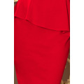Elegantní červené midi šaty s volánkem model 6267541 (1058717) - 5