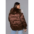 Hnědá krátká oversize bunda (H-1109-79) (3588064) - 5