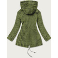 Khaki/limetková dámská bunda parka 2 v 1 (W702BIG) (2917482) - 6