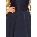 Lahvově zelené šaty s krajkou model 6332295 (1058737) - 6