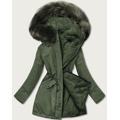 Khaki teplá oboustranná dámská zimní bunda (w610big) (3505699) - 1