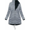 Tmavě modro-šedá oboustranná dámská zimní bunda s kapucí (w214big) (2946853) - 9