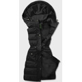 Černá dámská péřová vesta s kapucí (CAN-860) (3606614) - 1
