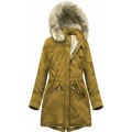 Damska parka zimowa na misiu żółta (b2623) (2942956) - 1