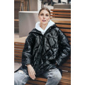 Černá dámská prošívaná oversize bunda s kapucí (ag5-010) (3165632) - 3