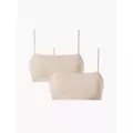 Dámská bralettka 2 pack 000QF6040E - W5I - Béžová - Calvin Klein (3121821) - 2