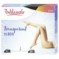 Průhledné punčochové kalhoty bez zesíleného sedu TRANSPARENT 15 DEN - BELLINDA - černá (2683213) - 3