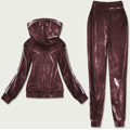 Hnědý dámský velurový dres s lampasy (81223) (3532803) - 2