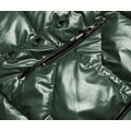 Zelená dámská metalická bunda  (B8008-10) (3244065) - 2