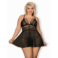 Nádherná košilka 838 - BAB black XXL - Obsessive (1560318) - 1