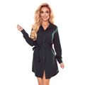 288-2 Košilové šaty s knoflíky - BOTTLE GREEN (3398501) - 3