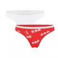 Dámské tanga 2pack QD3788E - W5H - Červená, bílá - Calvin Klein (3111901) - 1